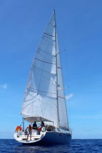 Voilier vertical avec voile